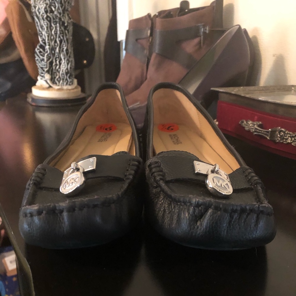Women’s black lillie moccasins.  By Michael Kors
